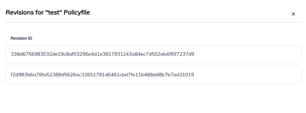 Revision id of Policyfiles
